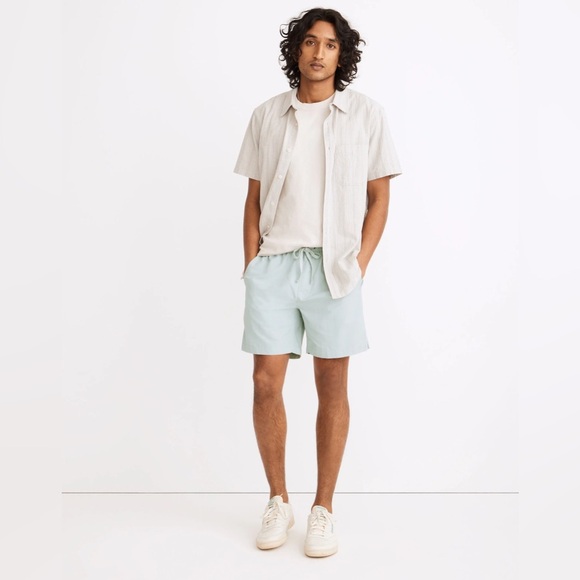 Madewell 6 1/2" (Re)sourced Everywear Shorts Seaglass Medium - Picture 1 of 14